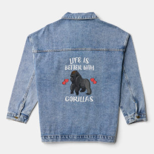 With Gorillas Animal Denim Jacket