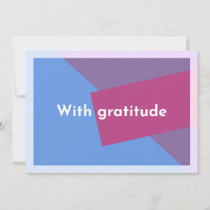 "With gratitude" Thank You Card
