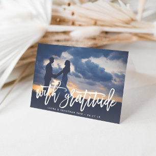 With Gratitude Wedding Photo Thank You