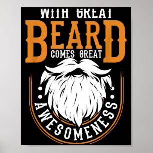 With Great Beard Comes Great Awesomeness Poster