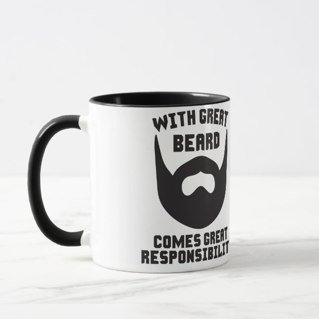 With Great Beard Comes Great Responsibility Mug (Left)