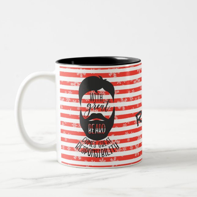 With Great Beard Comes Personalised Tea Coffee Mug (Left)