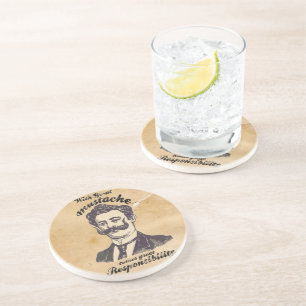 With great moustache comes great responsibility. coaster