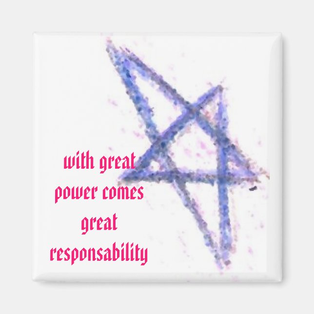 With great power magnet (Front)