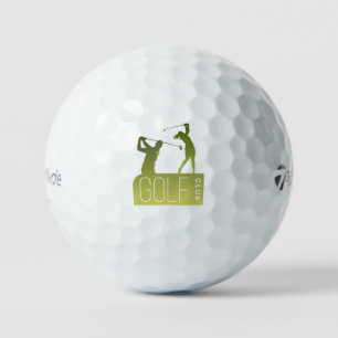 with green golfers golf balls