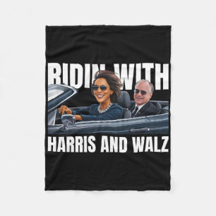 With Harris And WAlzheimer President Kamala Harris Fleece Blanket