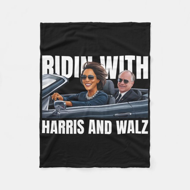 With Harris And WAlzheimer President Kamala Harris Fleece Blanket (Front)
