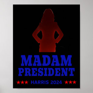 With Her Madam President Vote Kamala Harris 2024 R Poster