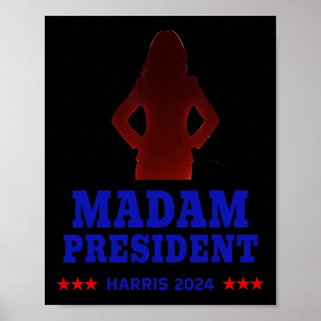 With Her Madam President Vote Kamala Harris 2024 R Poster (Front)