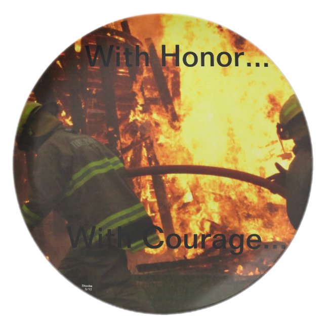 With honour...with courage... plate (Front)