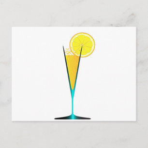 With Ice And Lemon Postcard