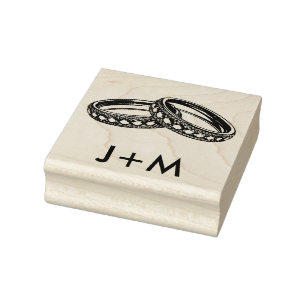 With initials 🌈 Intertwined in Pride Rubber Stamp