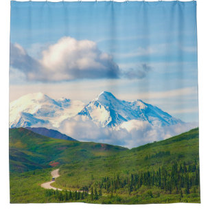 With its huge mountains and surrounded by a wonder shower curtain