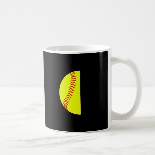 With Jesus In Her Heart And A Softball She Is Unst Coffee Mug (Right)