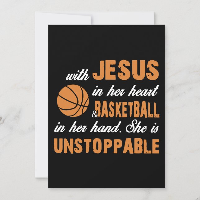 with jesus in her heart basketball t-shirts (Front)