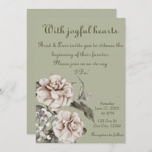 With Joyful Hearts Invitation