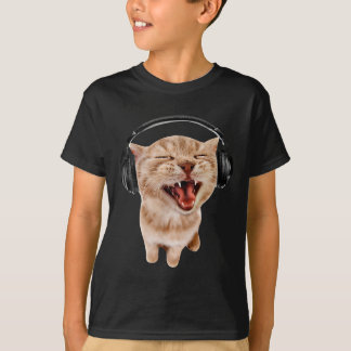 With Kids Cat Headphones Meme T-Shirt