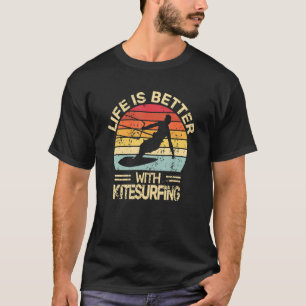 with Kitesurfing retro Kiteboarding Kitesurf T-Shirt