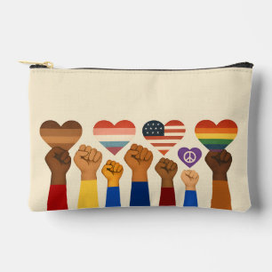 With Liberty and Justice for All Protest Freedom Accessory Pouch
