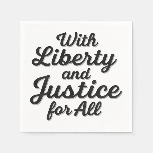 With Liberty and Justice for All Protest Freedom Napkin (Front)