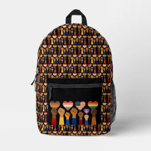 With Liberty and Justice for All Protest Freedom Printed Backpack