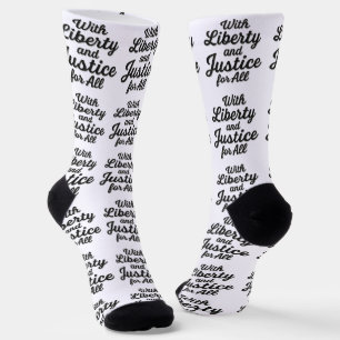 With Liberty and Justice for All Protest Freedom Socks