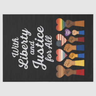 With Liberty and Justice for All Protest Freedom Tissue Paper