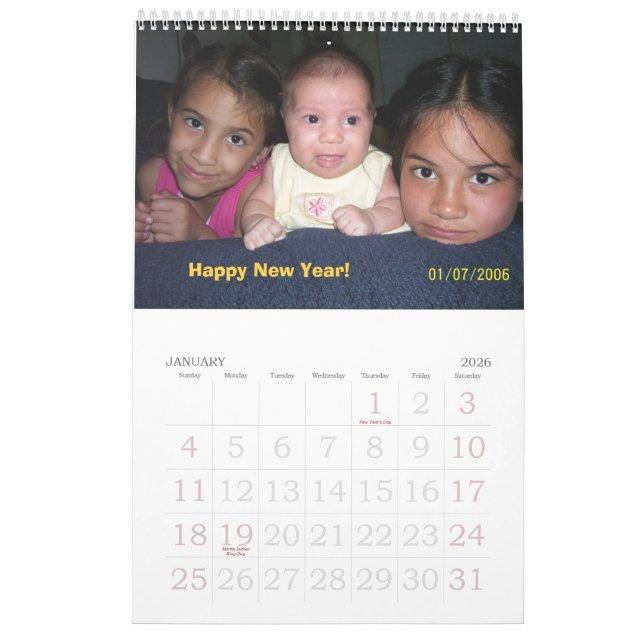 With Lots of love,The Hyatt-Vance Family Calendar (Jan 2026)