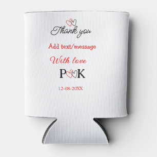 With love add couple name letter thank you add dat can cooler