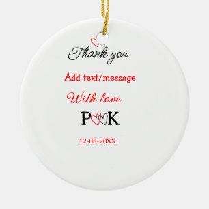 With love add couple name letter thank you add dat ceramic tree decoration