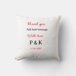 With love add couple name letter thank you add dat cushion