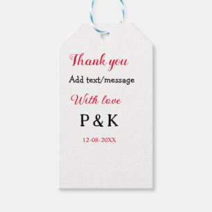 With love add couple name letter thank you add dat gift tags