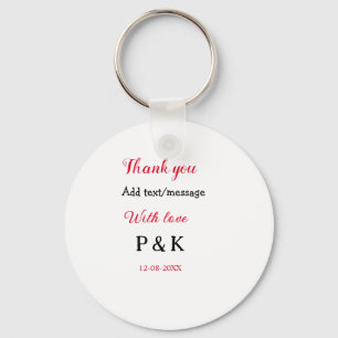 With love add couple name letter thank you add dat key ring