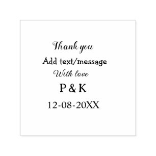 With love add couple name letter thank you add dat self-inking stamp