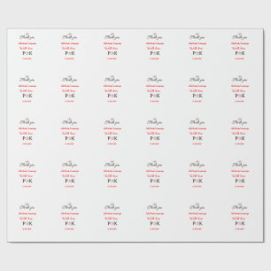 With love add couple name letter thank you add dat wrapping paper