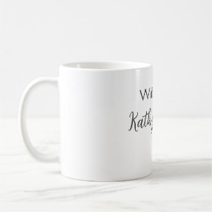 With love add couple name wedding simple minimal coffee mug