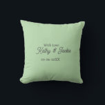 With love add couple name wedding simple minimal  cushion<br><div class="desc">girly design</div>