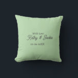 With love add couple name wedding simple minimal  cushion<br><div class="desc">girly design</div>