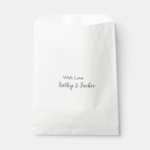 With love add couple name wedding simple minimal  favour bags