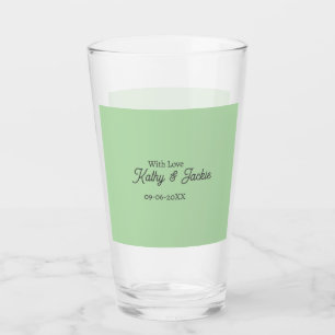 With love add couple name wedding simple minimal glass