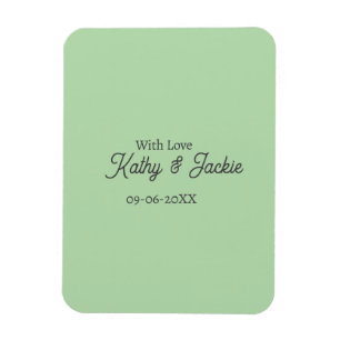 With love add couple name wedding simple minimal  magnet