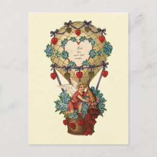 With Love and Best Wishes Valentine Holiday Postcard