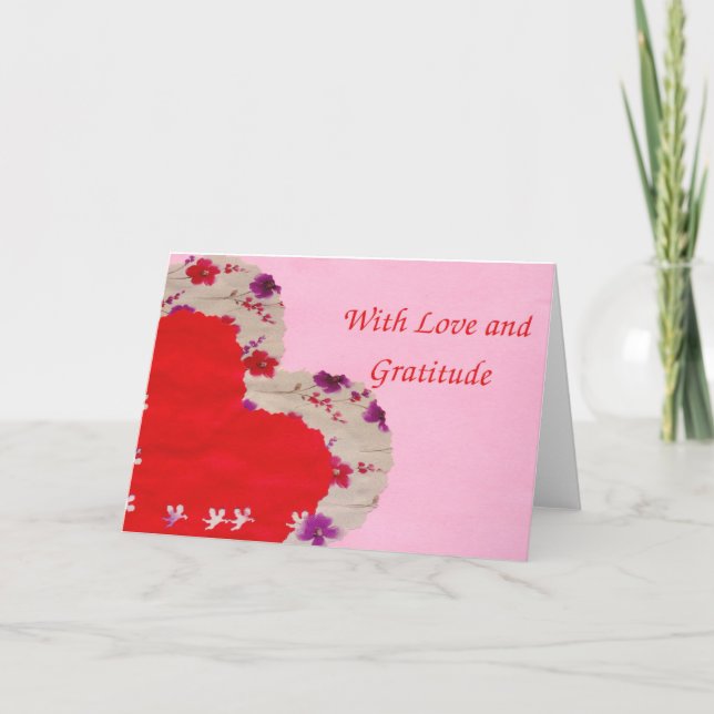 With love and gratitude card (Front)