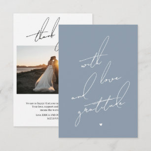 With Love and Gratitude Pre Printed Message Thank You Card