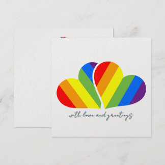 with love and rainbow hearts cards