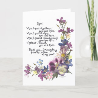 With love and thanks to Mum greeting card