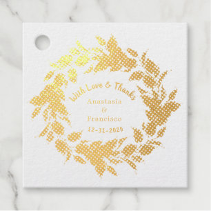 With Love And Thanks Wedding Anniversary Favour Tags