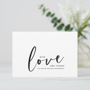 With Love and Thanks Wedding Thank You Card