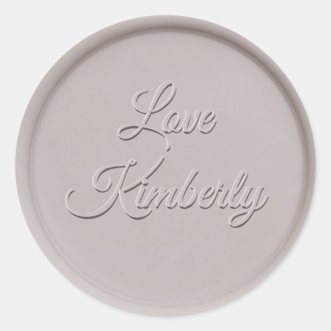 With Love Clay Wax Seal Sticker (Front)