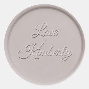 With Love Clay Wax Seal Sticker